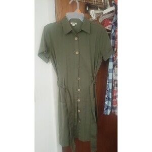 a.n.a. Short Sleeve Shirt Dress - XS